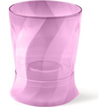 Fimer Ayaklı Kristal Orkide Saksı 1,3 Litre Şeffaf Mor Şeffaf Mor