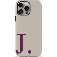 Velvoria iPhone 15 Pro Max Valestra Magsafe Çift Katmanlı Darbe Korumalı Kılıf Greige Wine J