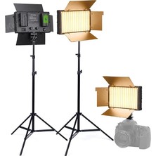 Fimer Döküm Ayak Tripod ve Profesyonel Şarjlı LED Işık Stüdyo Ürün Tanıtım Video Veya Fotoğraf Çekimleri Için Youtube Veya Kick Yayıncıları Için Aydınlatma Pro LED 800 (Beyaz LED + Tripod)