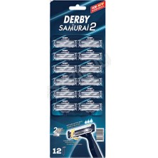 5 Adet Derby Samurai 2 Tıraş Bıçağı Kartela 12'li