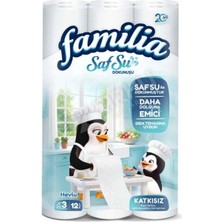 4 Adet Familia Kağıt Havlu Saf Su 12'li