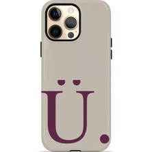 Velvoria iPhone 12 Pro Max Valestra Magsafe Çift Katmanlı Darbe Korumalı Kılıf Greige Wine Ü