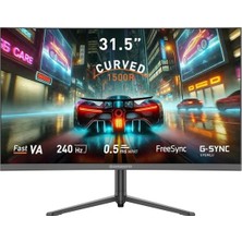 Fimer 31.5" GB-32C240FP 240Hz 0.5ms Fast Va Fhd Pivot Curved Rgb Gaming Monitör