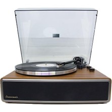 Fimer Ahşap Retro Pikap - Dahili Hoparlörlü, Şarj Edilebilir, Bluetooth Bağlantılı, 3 Hızlı (33/45/78 Rpm) Plak Çalar - Ceviz Kaplama