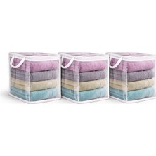 Fimer Adet Mini Şeffaf Hurç Havlu Giysi Iç Çamaşırı Düzenleyici Saklama Çantası 25X25CM