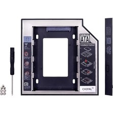 Fimer 1647 9,5 mm 2,5 Inç SSD HDD Sabit Disk Için Sürücü Sata 3 (Dizüstü Bilgisayar) Sabit Sürücü Çerçevesi SSD Veya Sata Diskinizi Harddisk Yuvasına Takıp, Bu Cihaz Da Dvd/cd Okuyucusuna Takılır