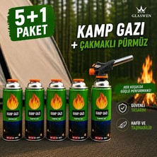 Fimer Çakmaklı Pürmüz Yedek Kartuşu Kamp Gazı 400 ml Piknik Kamp Mangal Mutfak Ateş Tutuşturucu