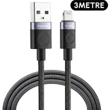 Fimer VD-DCM02 Premium Lightning Örgülü Hızlı Şarj Kablosu - 3 Metre