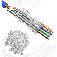 Fimer W8523 Yeni Nesil Delikli Cat6 RJ45 Konnektör Utp Jack 100 Adet