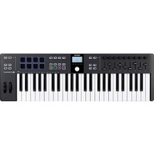 Fimer – Keylab Essential 49 Mk3 | Müzik Prodüksiyonu Için Mıdı Kontrolcü, Kapsamlı Yazılım Paketi, 49-Tuş, 9 Encoder, 9 Fader, 1 Modülasyon Tekerleği, 1 Pitch Bend Tekerleği, 8 Pad – Siyah