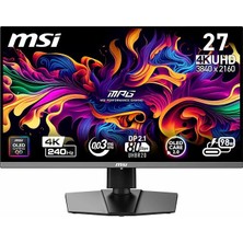 Fimer 26,5" Mpg 272URX Qd-Oled, Gaming Monitör, Uhd, 16:9 Flat, Qd Oled, 240HZ, 0.03MS, G-Sync Compatible, Siyah