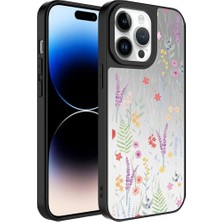 Fimer Aksesuar iPhone Serisi Uyumlu Kılıf - Aynalı Desenli Kamera Korumalı Mirror Kapak (Çiçekler, iPhone 11 Pro Max)