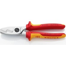 Kablo Makası, Çift Kesici Kenarlı, Krom Kaplamalı, Çok Bileşenli Manşonlarla Izole Edilmiş, Vde Onaylı 200 mm 95 16 200