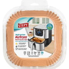 5 Adet Stepy Airfry Pişirme Kağıdı Jumbo Kare 20 cm 25'li