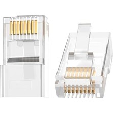 Fimer CAT5E RJ45 Jack Ethernet Konnektörü Altın Kaplama 100 Adet