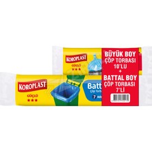 3 Adet Koroplast Battal Boy + Güçlü Büyük Boy Çöp Torbası 2'li