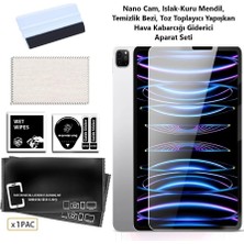 Fimer iPad Pro 12.9 Inç (5. Nesil/6. Nesil) ile Uyumlu Nano Cam Ekran Koruyucu Seti, Darbelere Dayanıklı, Şeffaf