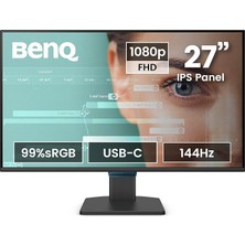 Fimer GW2790C 27" 1080P Fhd 144Hz IPS Eye-Care Ev Ofis Monitörü, Usb-C, 1080 x 1920, Visual Optimizer, Titreşimsiz, Düşük Mavi Işık, Süper Hafif Çerçeve, Tüv Sertifikalı, Eye-Careu