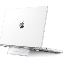 Fimer MacBook Pro 14.2 Inç Kılıf A2442 A2779 A2918 A2992 A3112 A3401 A3185 A3434 A3426 A3427 Uyumlu Standlı Mat Sert Kapak Hard Case Ergonomik Yükseltici Şeffaf