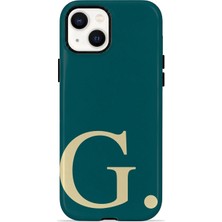 Velvoria iPhone 15 Plus Valestra Çift Katmanlı Korumalı Kılıf Petrol Cream G