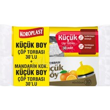 4 Adet Koroplast Güçlü Küçük Boy + Mandarin Küçük Boy Çöp Torbası 2'li