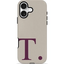 Velvoria iPhone 16 Valestra Çift Katmanlı Korumalı Kılıf Greige Wine T