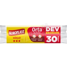 5 Adet Koroplast Güçlü Dev Ekonomi Mavi Orta Boy Çöp Torbası