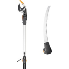 Fimer Zürafa Kesme Seti, Bypass Teleskopik Kesme Zürafası, Çelik Bıçak/alüminyum Sap, 2,4-4 M, UPX86 ve Adaptörlü Ağaç Testeresi, Sertleştirilmiş Çelik, 46 Cm, 1023634