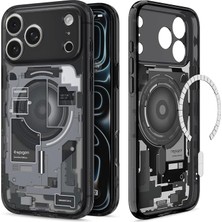 Fimer iPhone 17 Pro ile Uyumlu Magsafe Kılıf Ultra Hybrid Zero One Mag Fit Sararmaya Dayanıklı Tasarım Siyah Şeffaf Kapak - ACS10073 (Spigen Tr Garantili)