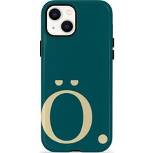 Velvoria iPhone 14 Valestra Çift Katmanlı Korumalı Kılıf Petrol Cream Ö