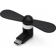 Fimer Mini Telefon Fanı, Type-C Taşınabilir Soğutucu Fan, Telefon ve Powerbank Uyumlu Sessiz Mini Fan, Tak Çalıştır El Tipi Soğutucu (Siyah)