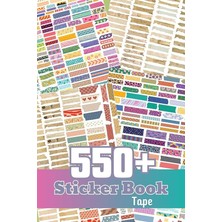 Fimer Seti, 550+ Adet Pastel ve Vintage Sticker Seti, Bant Tema, Sticker Book, Bullet Journal; Bant