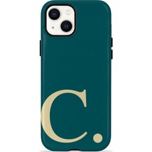Velvoria iPhone 14 Plus Valestra Çift Katmanlı Korumalı Kılıf Petrol Cream C