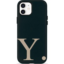 Velvoria iPhone 12 Valestra Çift Katmanlı Korumalı Kılıf Noir Beige Y
