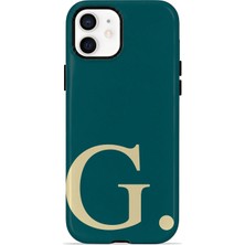 Velvoria iPhone 12 Valestra Çift Katmanlı Korumalı Kılıf Petrol Cream G