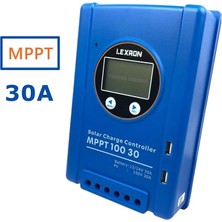 Fimer Amper Mppt 12/24V Solar Şarj Cihazı 30A 12/24 Volt Mppt Regülatör Mavi Kasa Lexron