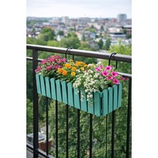 Fimer IB02 Istanbul Balkon Saksı Drenaj Aparatlı 53,5cm, 9 Litre Yeşil