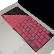 Fimer MacBook Arapça Klavye Koruyucu Uk Ters L Enter M1-M5 | A2681 A3113 A3240 A3449 A2941 A3241 A2442 A2779 A2992 A2485 A2991 | Arabic Keyboard Cover Açık Pembe