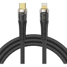Fimer Z21 33W Usb-C To Lightning Pd 3A 2m Örgü Şarj ve Data Kablosu, iPhone ile Uyumlu, Siyah