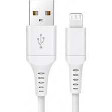 Fimer HP-NYK005 Nova Series Usb-A To Lightning 3.1A Hızlı Şarj ve Veri Transfer Kablosu (1 Metre) – iPhone iPad ve Lightning Destekli Apple Cihazları ile Uyumlu Beyaz