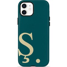 Velvoria iPhone 12 Valestra Çift Katmanlı Korumalı Kılıf Petrol Cream Ş