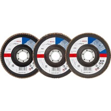 Professional 3 Adet Flap Disk Seti X431 Standard For Metal, Çelik ve Paslanmaz Çelik Taşlama Için, Düz, 125 Mm, Kum Kalınlığı 40/60/80, Küçük Avuç Taşlama Makineleri Için Uygundur
