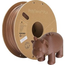 Fimer Mat Pla Filament 1,75 mm Kahverengi, 1,75 Pla 3D Yazıcı Filament 1 kg - Polyterra 1,75 Pla Filament Mat Kahverengi 3D Baskı Filament (1 Ağaç Dikilmiş)