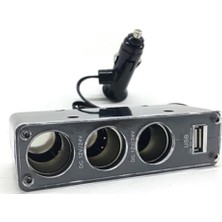 Group (7869) Araba Araç Oto Çakmak Çoklayıcı Çoğaltıcı Soketi USB Çakmaklık ile Uyumlu