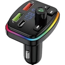 Fm Transmitter Modulator Araç Fast Quıck Charge Hızlı Şarj Flash Bellek Micro Sd Mp3 Player 12-24 V Pd 20W Yüksek Kalite (Pd 01)