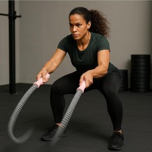 Fimer Cordless Battle Rope Fitness Çubuğu – Titreşimli Dalga Mekanizması – Kol, Omuz, Core Antrenmanı Çok Renkli Tek Ebat