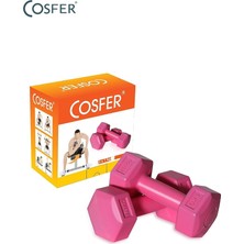 Fimer 1 kg X2 Adet Plastik Dambıl Pembe, Dambılltek