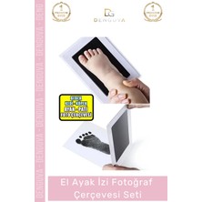 Denguva Anılarınızı Ölümsezleştirin Kimyasal Içermeyen 2 Kez Kullanımlık El Ayak Izi Fotoğraf Çerçevesi