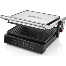 Fimer SSM-2596 Dijital Izgara ve Tost Makinesi - 2000W, Çıkarılabilir Döküm Plakalı, 4 Dilim Kapasiteli, Gri