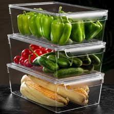 Fimer Home 3'lü Kapaklı Buzdolabı Düzenleyici Buzdolabı Içi Düzenleyici Organizer